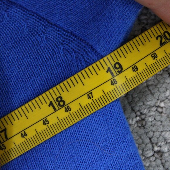 Mad Engine Christmas Sweater Womens Large L Blue Knit Stay Chill Cat Graphic Y2k - Picture 8 of 9